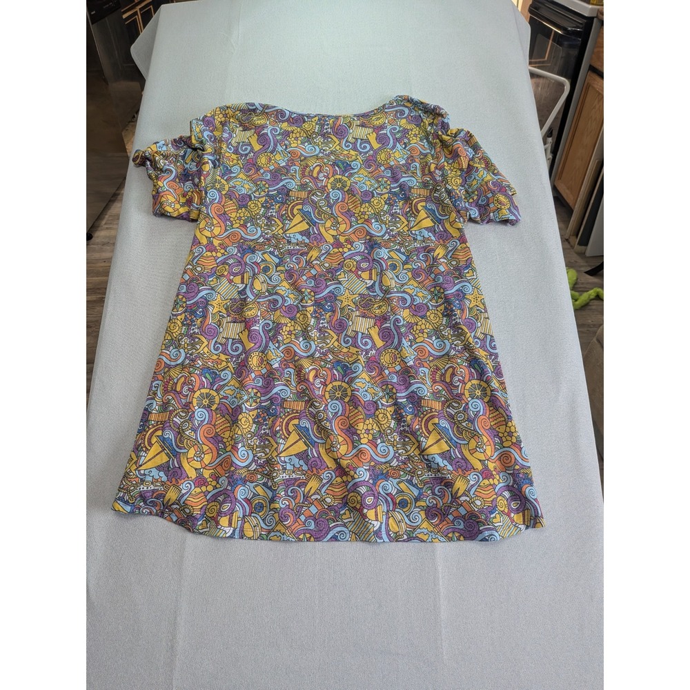 LuLaRoe Perfect T Top Womens XL Multi Color Nautical Doodle Print Tunic - Picture 6 of 6